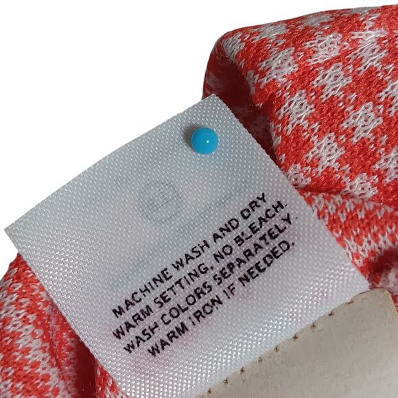 Vintage Little One's Houndstooth Red & White Pattern Toddler's Overall Dress 4T - Picture 7 of 10